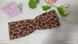 هدبند گره ای طرح پلنگی